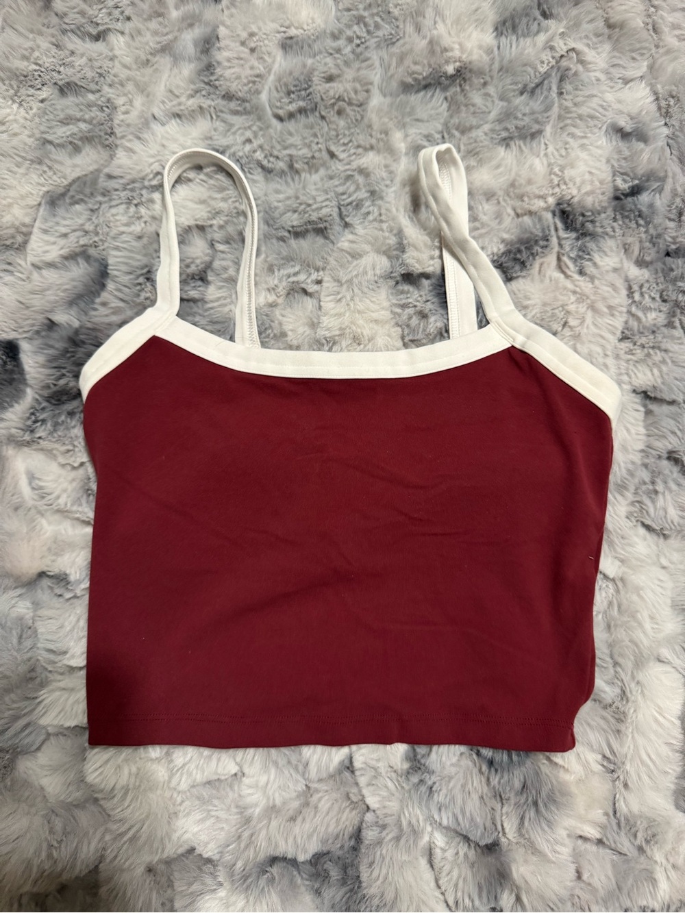 Abercrombie & Fitch Burgundy Camisole with White Trim